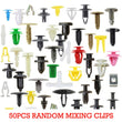 100/50 Pcs Car Clips Fastener Schroeven Bumper Interieur Auto Plastic Willekeurige Mengen Universal Plastic