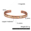 Magnetic Copper Bracelet for Women Rose Gold Color Adjustable Cuff Bangle Health Energy Magnetic Bracelets for Arthritis Pain