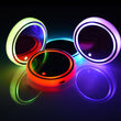 2 Pcs 7 Colors Car LED Cup Holder Light Mats Car Coasters Bottle Atmosphere Light Constellation Backlight LED Cup Holder Pads