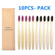 10PCS Colorful Natural Bamboo Toothbrush Set Soft Bristle Charcoal Teeth Whitening Bamboo Toothbrushes Soft Dental Oral Care