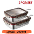 304 Stainless Steel Lunch Box Travel Leakproof Bowls Home Containers Microwave Heating Lunchboxs  Big Capacity Food Lunchbox