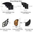 Personality PU Shoe DIY Accessories Bats Glitter Black Shoe Wings Ornament Show Halloween Party Fun Skate Shoes DIY Decorations