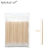 300 pcs Disposable Ultra-small Cotton Swab Brush Lint Free Micro Brushes Wood Cotton Eyelash Extension Glue Removing Tools