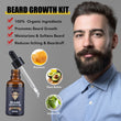 5Pcs/Set Men&#39;s Beard Growth Kit Enhancer Serum Essential Oil Balm Nourishing Beard Grooming Beauty Care With Roller Comb Scissor