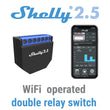 Shelly 2.5 Smart Home Double Relay WiFi Switch Roller Shutter Open Source Wireless  For Garage Door Curtain Dual Power Metering