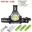 Newest XHP199 Rechargeable LED Most Powerful Headlamp USB XHP160 LED Headlight 18650 Head Lamp XHP90 Waterproof Head Flashlight