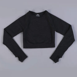 Long Sleeve Gym Yoga Sports Crop Top Women's Seamless T-shirt Fitness Woman Sport Tshirt Workout Tops For Women Sportswear