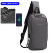 Lifetime Warranty Fashion Men High Quality Crossbody Bag Splashproof Chest Bag Anti-theft USB Charging Casual Chest Bag Male Bag