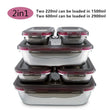 304 Stainless Steel Lunch Box Travel Leakproof Bowls Home Containers Microwave Heating Lunchboxs  Big Capacity Food Lunchbox