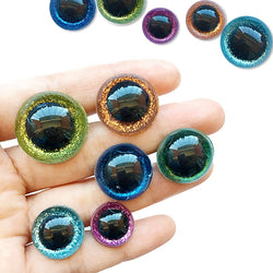 20pcs 3D Glitter Plush Plastic Safety Eyes For Toy Amigurumi Doll Making Eyes For Dolls Mix Animal 14/16/18/20/22mm