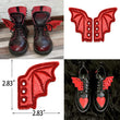 Personality PU Shoe DIY Accessories Bats Glitter Black Shoe Wings Ornament Show Halloween Party Fun Skate Shoes DIY Decorations