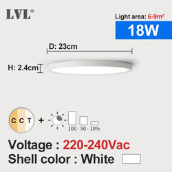 LED Ceiling Light Dimmable 12W 18W 24W 32W 220V With 3 Color Adjustable For Bedroom Livingroom Bathroom Modern Ceiling Lamp