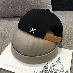 Vintage Dome Hat Mens Solid Color Velvet Beanies For Men Docker Sailor Crimping Brimless Skull Caps Casual Hip Hop Cap