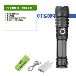 xhp90.3 most powerful led flashlight Torch Usb Xhp50 Rechargeable Tactical Flashlights 18650 or 26650 Hand Lamps Xhp70.2 Lantern