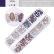 12 boxes / set of AB crystal rhinestone diamond gem 3D glitter nail art decoration beauty