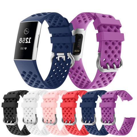 For Fitbit Charge 3 frontier/classic Silicone breathable wrist strap For Fitbit Charge 3 smart watch bands wristband accessories