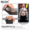 SKDK 1Pair Cowhide Gym Gloves Grips Anti-Skid Weight Lifting Grip Pads Deadlifts Workout Crossfit Fitness Gloves Palm Protection