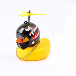 Car Interior Decoration Yellow Duck with Helmet for Bike Motor Without Lights Duck In The Car Car Accessories