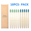 10PCS Colorful Natural Bamboo Toothbrush Set Soft Bristle Charcoal Teeth Whitening Bamboo Toothbrushes Soft Dental Oral Care