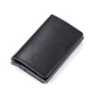 Customized Wallet Credit Card Holder Men Gifts Purse RFID Aluminium Box Bank Card Holder Vintage Leather Wallet with Money Clips