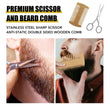 5Pcs/Set Men&#39;s Beard Growth Kit Enhancer Serum Essential Oil Balm Nourishing Beard Grooming Beauty Care With Roller Comb Scissor