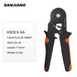 HSC8 6-4A ferrule Crimping Pliers 0.25-10MM² wire crimper tool Wire Stripper Hand Ferrule Crimp set Plier KIT With1200 Terminals