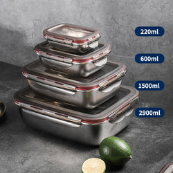 304 Stainless Steel Lunch Box Travel Leakproof Bowls Home Containers Microwave Heating Lunchboxs  Big Capacity Food Lunchbox