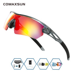 Comaxsun Professional Polarized Cycling Glasses MTB Road Bike Goggles Outdoor Sports Bicycle Sunglasses UV 400 With 5 Lens TR90