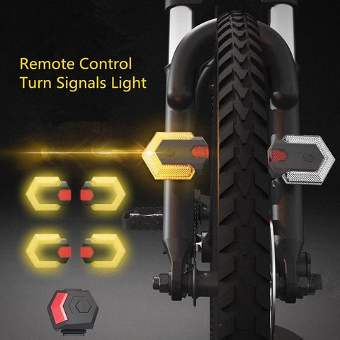 Hot Sale 1 Set Bike Turn Signals Front Rear Light Smart Wireless Remote Control Bike Light Cycling Safety Warning LED Taillight