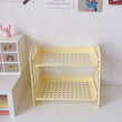 Korean Cute 2 Layer Cosmetic Brush Pencil Storage Rack Simple Desktop Stationery Organizer Rack Simple DIY Folding Handmade Rack