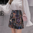 HELIAR Boho Patchwork Partern Skirts Women A-line National Skirts Spring Mini Wide Leg BOHO Vintage Mini Skirts For Women