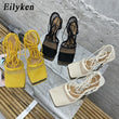 Eilyken New Spring Autumn Mesh Women Ankle Boots Sexy Pointed Toe Zipper Stripper Party Stiletto High Heels Ladies Shoes