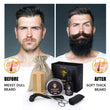 5Pcs/Set Men&#39;s Beard Growth Kit Enhancer Serum Essential Oil Balm Nourishing Beard Grooming Beauty Care With Roller Comb Scissor