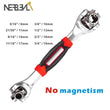 360 Degree Multipurpose Tiger Wrench 8 in 1 Tools Socket Works Universal Ratchet Spline Bolts Torx Sleeve Rotation Hand Tools