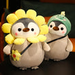 Kawaii Cartoon Mollusk Penguin Cosplay Plush Cross-dress Rabbit Sunflower Unicorn Gifts to Girlfriend Мягкий пингвин Room Decor