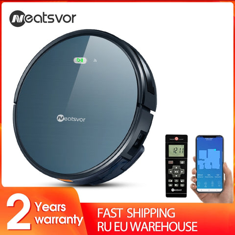 NEATSVOR X500 Robot Vacuum Cleaner 3000PA Powerful Suction 3-in-1 Pet Hair Household Dry and Wet Mopping Automatic Charging