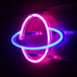 Planet LED Lights Neon Light Sign Bedroom Decor Neon Sign Night Lamp for Rooms Wall Art Bar Party USB or Battery Powered