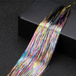 Sparkle Shiny Hair Tinsel Rainbow Silk Hair Extensions Dazzles Women Hippie for Braiding Headdress Long 100cm 120 Strands/bag