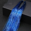 Sparkle Shiny Hair Tinsel Rainbow Silk Hair Extensions Dazzles Women Hippie for Braiding Headdress Long 100cm 120 Strands/bag