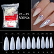 RIKONKA 100/500pcs/Bag False Ballerina Natural/Transparent Coffin Fake Nails Manicure Nails for Extension&amp;Protection Nail Art