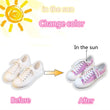 Women&#39;s Color Changing Canvas Shoes Trendy Fashion Versatile Low-top Lace-up Boarding Shoes Cute Fairy Colorful  Kawaii Sneakers