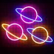 Planet LED Lights Neon Light Sign Bedroom Decor Neon Sign Night Lamp for Rooms Wall Art Bar Party USB or Battery Powered