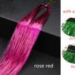 Sparkle Shiny Hair Tinsel Rainbow Silk Hair Extensions Dazzles Women Hippie for Braiding Headdress Long 100cm 120 Strands/bag