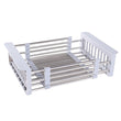 Kitchen Drain Rack Vegetable Fruit Dish Sponge Drainer Holder Basket Dinnerware Drying Shelf Stainless Steel Drainer Holder