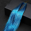 Sparkle Shiny Hair Tinsel Rainbow Silk Hair Extensions Dazzles Women Hippie for Braiding Headdress Long 100cm 120 Strands/bag