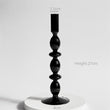 Creative Hydroponic Glass black candlestick glass vase candle stand Desktop Decor Home Decoration Art Nordic Home