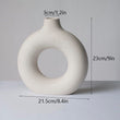 Vilead Square Circular Hollow Ceramic Vase Donuts Nordic Flower Home Decoration Accessories Office Living Room Interior Decor