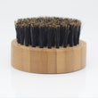 Q1QD Round Wood Handle Beard & Mustache Brush Facial Hair Boar Bristle Beard Brush Massage Comb Men Beard Grooming Tool