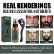 Men Beard Growth Spray Nourishing Moisturizing Beard Care Serum Roller Set Thick Beard Growth Enhancer Maintenance Hair Loss