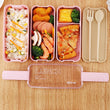 3 Layers Lunch Box Microwavable Japanese Bento Food Container Eco-Friendly Wheat Straw 900ml Lunchbox